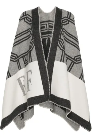 Elisabetta Franchi Logo-jacquard cape