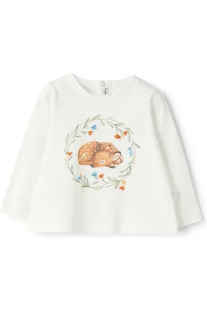 Il gufo Reindeer print long-sleeved T-shirt
