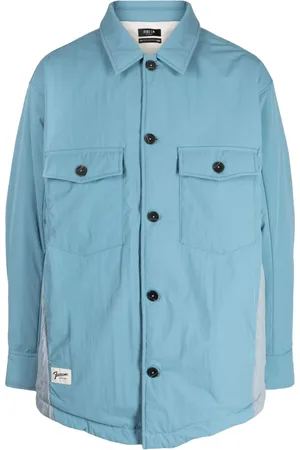 FIVE CM Logo-appliqué panelled shirt jacket