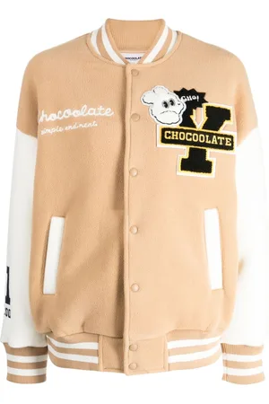 Chocoolate Bunny-motif Letterman jacket