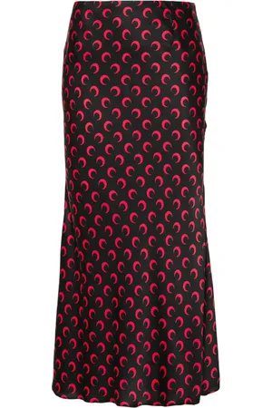 Marine Serre Crescent-moon-print midi skirt