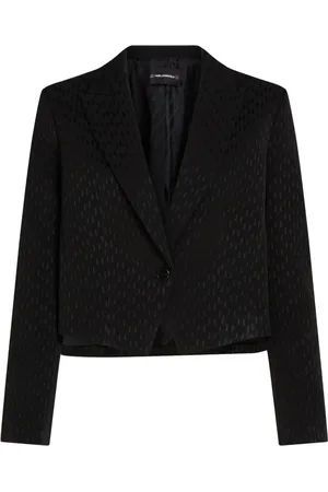 Karl Lagerfeld Monogram-print cropped blazer