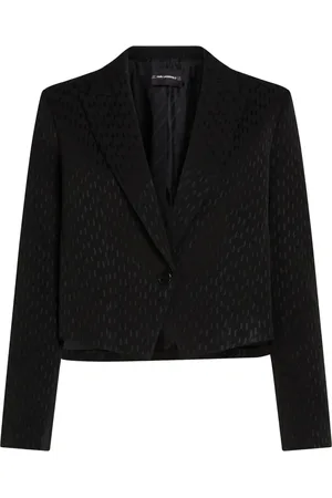 Karl Lagerfeld Monogram-print cropped blazer