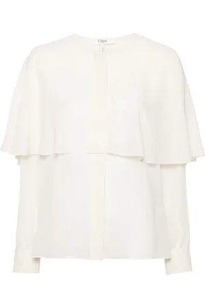 Chloé Cape-design silk shirt