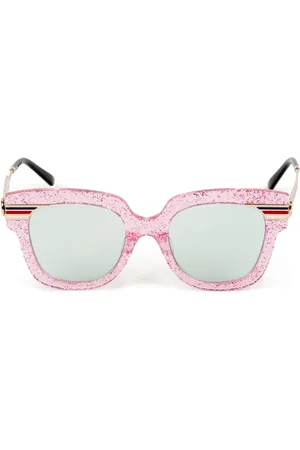 Gucci 2000s Web-detail square-frame sunglasses