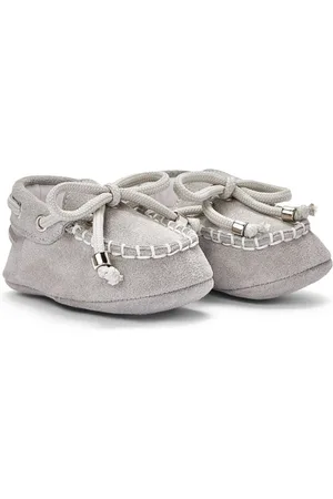 Babywalker Whipstitch-trim suede pre-walkers