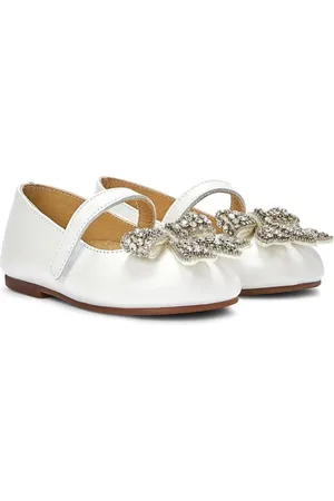 Babywalker Bow leather ballerina shoes