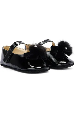 Babywalker Pompom bow ballerina shoes