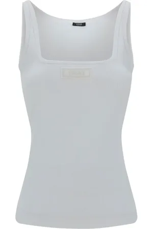 VERSACE 90s Logo ribbed tank top