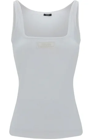 VERSACE 90s Logo ribbed tank top