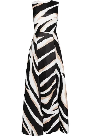 Elie saab Zebra-print silk gown