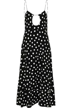 Saint Laurent Polka dot midi dress