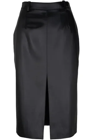 Saint Laurent Silk pencil midi skirt