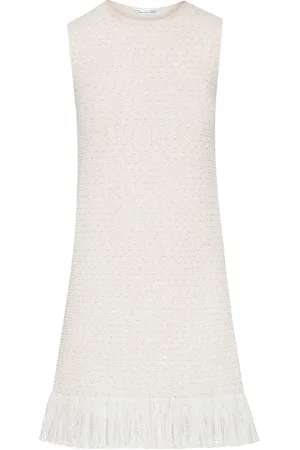 Oscar de la Renta Sequin tweed mini dress