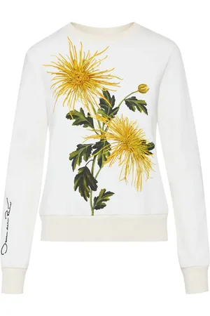 Oscar de la Renta Chrysanthemum jersey sweatshirt