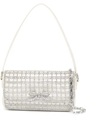 Self-Portrait Crystal-embellished shoulder bag