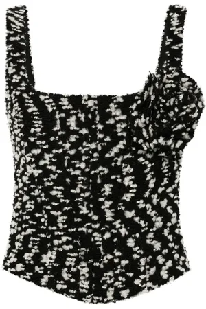 GIUSEPPE DI MORABITO Floral-appliqué bustier top