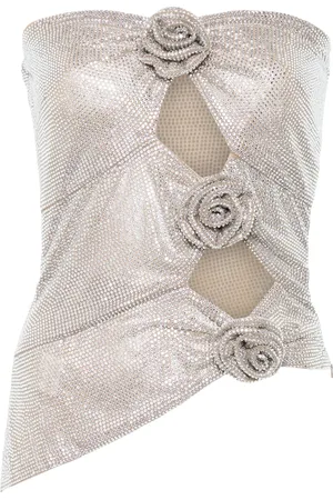 GIUSEPPE DI MORABITO Cut-out crystals-embellished top