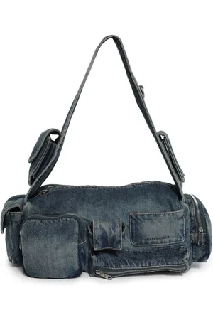 Balenciaga Small Superbusy denim shoulder bag