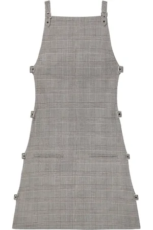 Courrèges Prince of Wales multi-strap mini dress