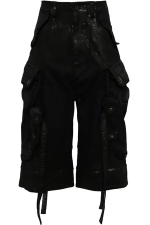 JULIUS Gas Mask denim cargo shorts