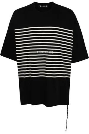 MASTERMIND JAPAN Stripe-print cotton T-shirt