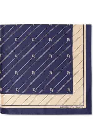 Elisabetta Franchi Logo-jacquard striped scarf
