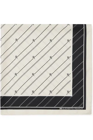 Elisabetta Franchi Logo-jacquard striped scarf
