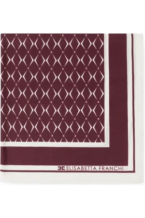 Elisabetta Franchi Logo-print silk foulard scarf