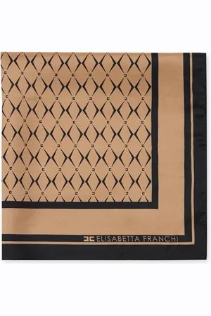 Elisabetta Franchi Logo-print silk foulard scarf