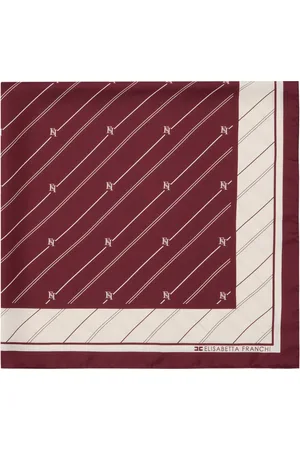 Elisabetta Franchi Logo-jacquard striped scarf