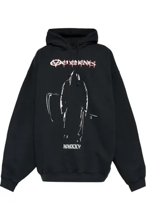 Vetements Graphic-print cotton hoodie