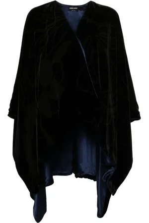 Giorgio Armani Devoré velvet cape