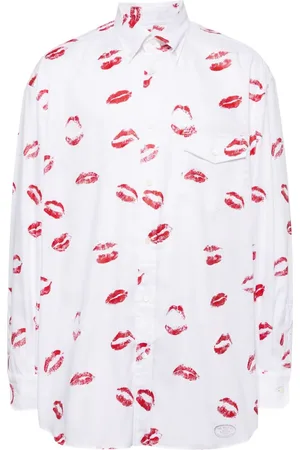 Takahiromiyashita The Soloist Lips-print shirt