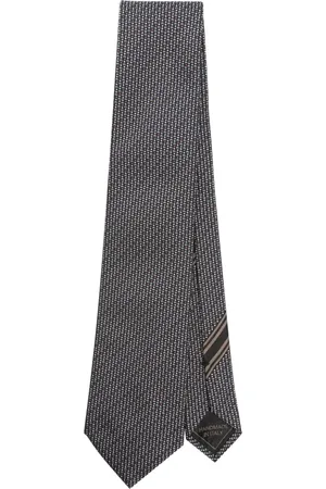 BRIONI Geometric-jacquard tie