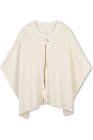 Chloé Logo-plaque knitted cape