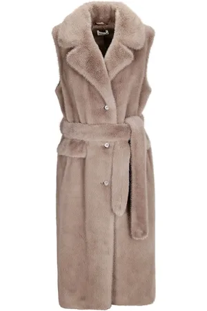 P.A.R.O.S.H. Shearling tie-waist coat