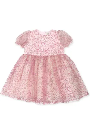Simonetta Polka-dots mesh dress