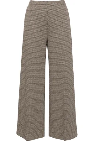 Harris Wharf London Tattersall-check flared trousers