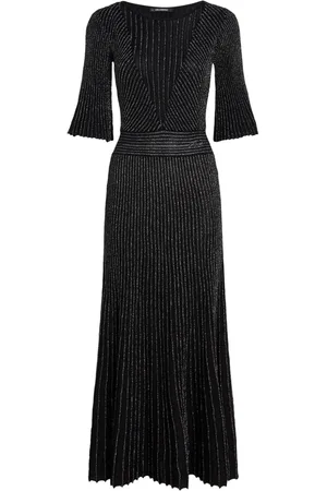 Karl Lagerfeld Pleated lurex midi dress
