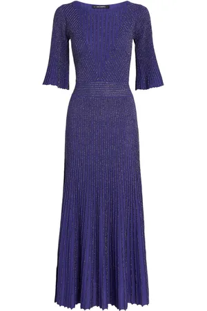 Karl Lagerfeld Pleated lurex midi dress