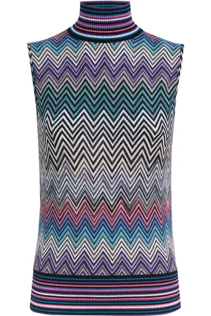Missoni Zigzag-woven knitted tank top