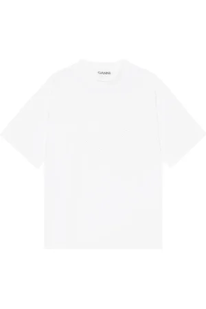 Ganni Cotton round-neck t-shirt