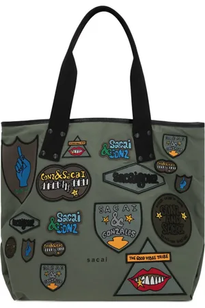 SACAI Patch-embellishment tote bag