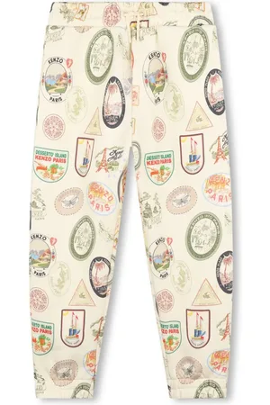 Kenzo All-over print cotton jogging trousers
