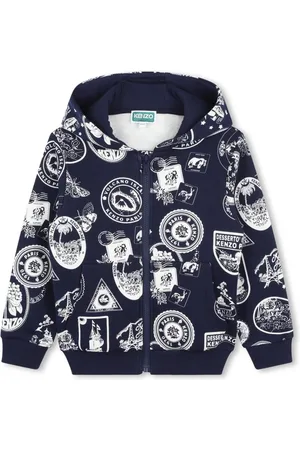 Kenzo Travel print zipped hoodie