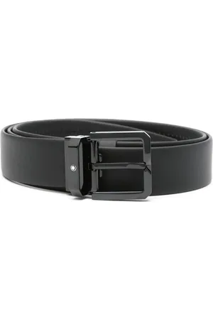 Montblanc Square-buckle leather belt
