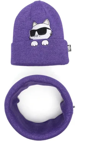 Karl Lagerfeld Choupette beanie and cowl set