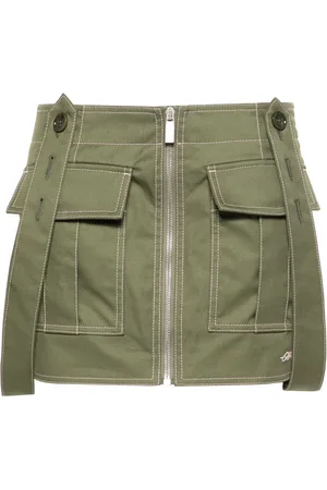 OFF-WHITE Logo-embroidered mini skirt