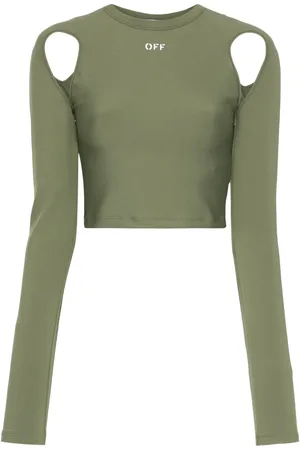 OFF-WHITE Logo-print cropped top